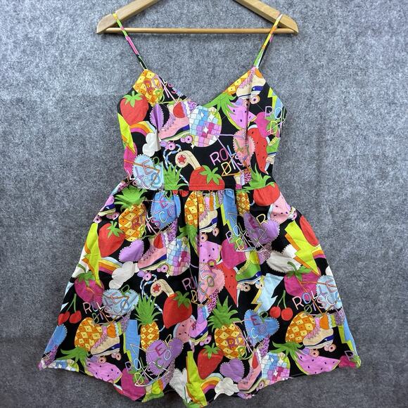Retrolicious Dresses & Skirts - Retrolicious Dress Medium Bold Colors Roller Disco Strawberry Hippie 70s USA